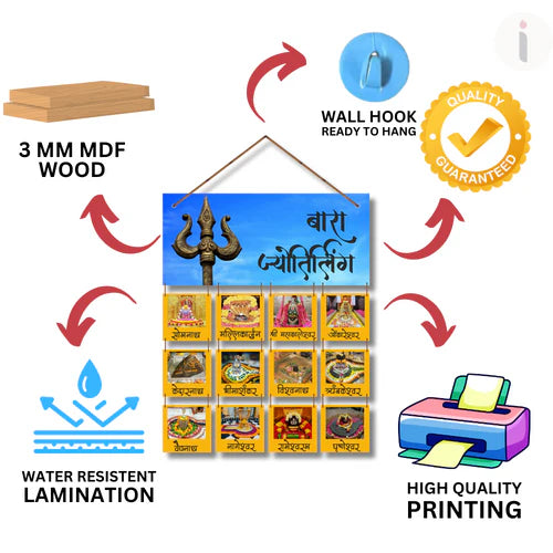 Bara Jyotirlingas Wall Hanging