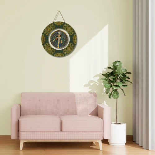 Shree Krishna ji Peacock Glory Wall Hanging