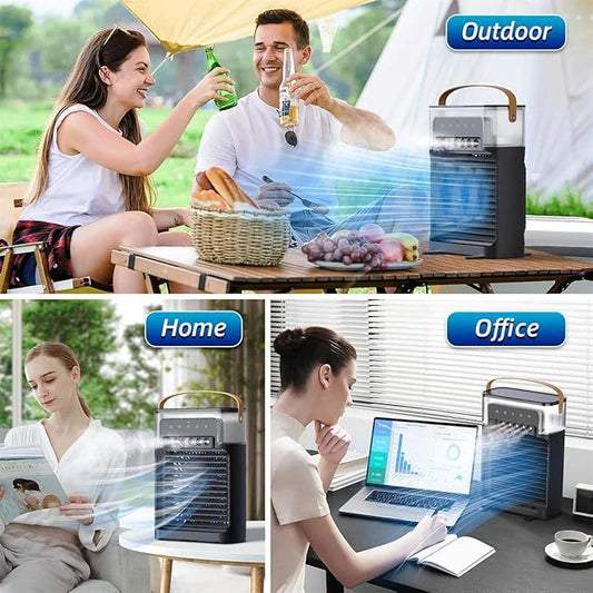 Portable Air Conditioners - Small AC Quiet Personal Air Cooler, USB Powered Mini Desktop Cooling Misting Fan,