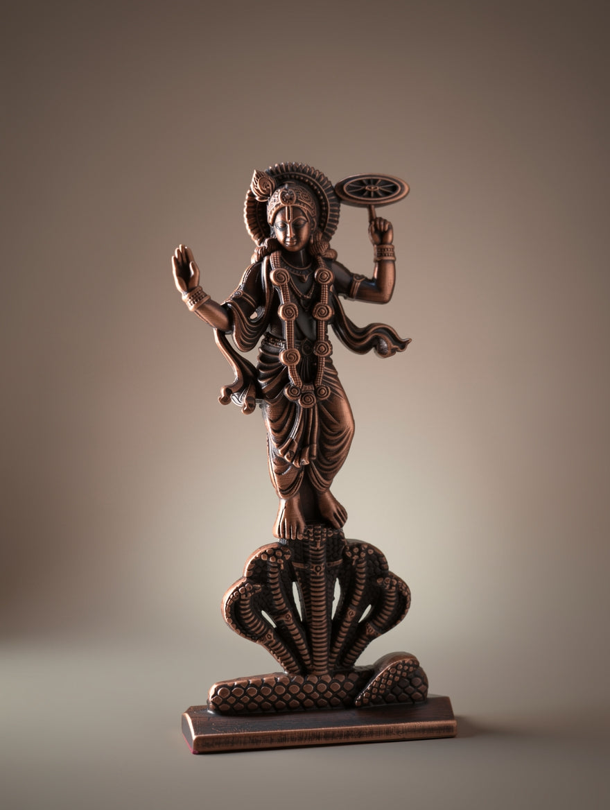 Lord Krishna Sheshnag Standing Statue