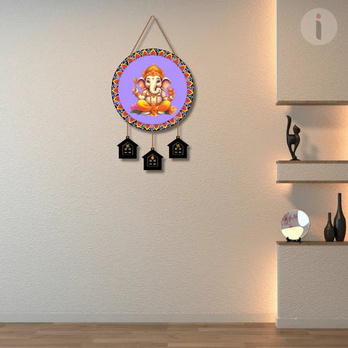 Ganapti Wooden Wall Hanging