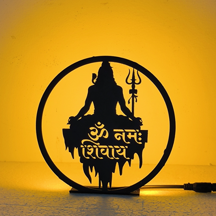 Lord Shiv Metal Table Lamp
