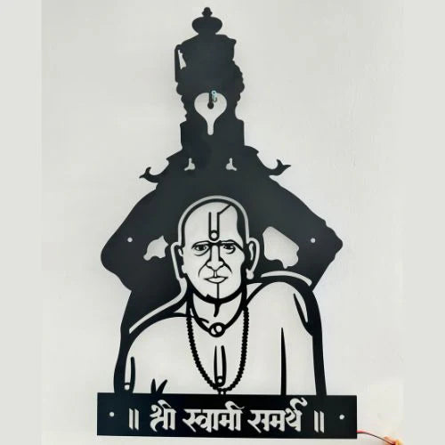 Shree Swami Samarth with Vitthal Maharaj Metal Wall Art