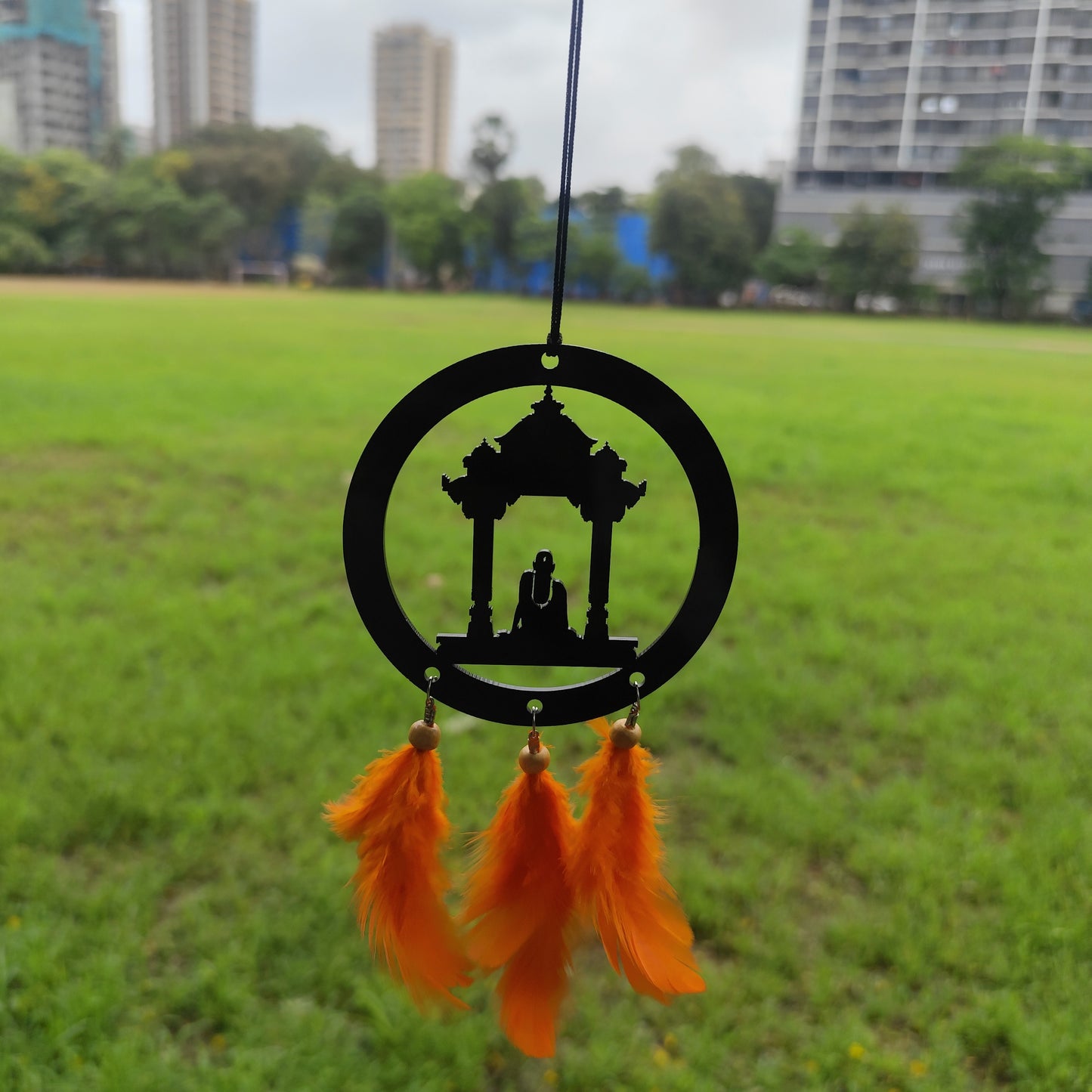 Shree Swami Samarth Car Hanging with Temple Frame