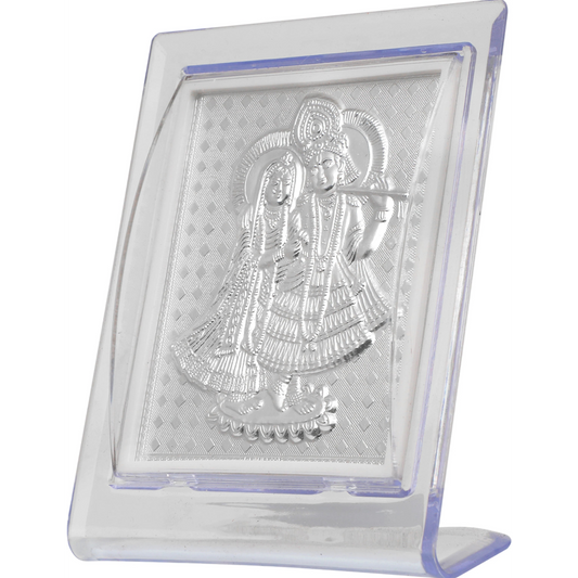 Radha Krishna Silver Frame