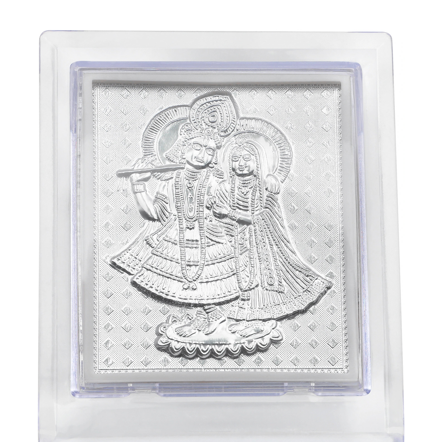 Radha Krishna Silver Frame