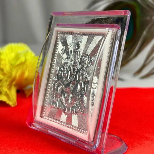 Shiv Parivar Silver Foil Frame