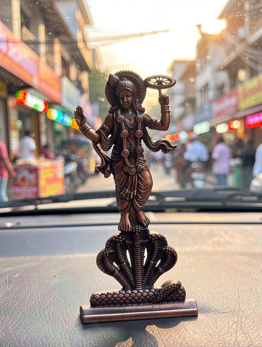 Lord Krishna Sheshnag Standing Statue
