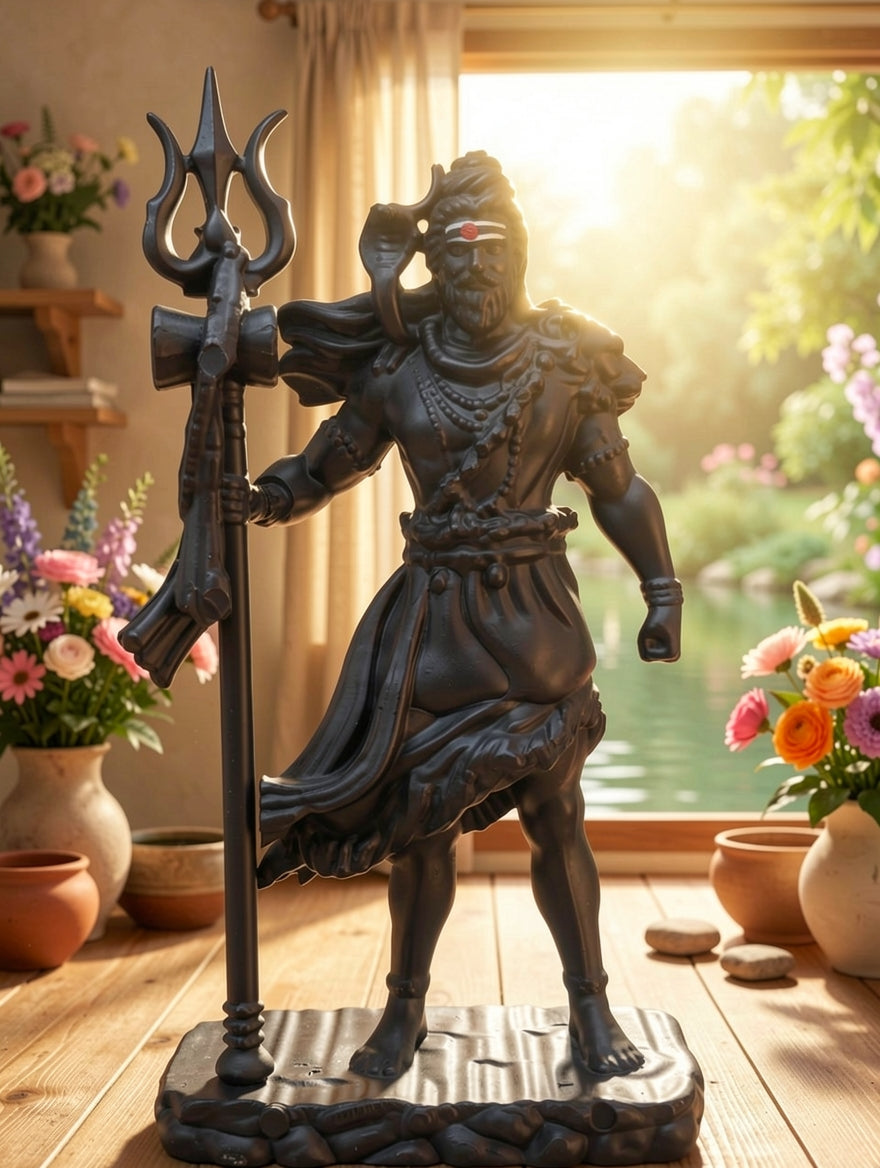 Divine Lord Shiva Himalayan Trident Statue