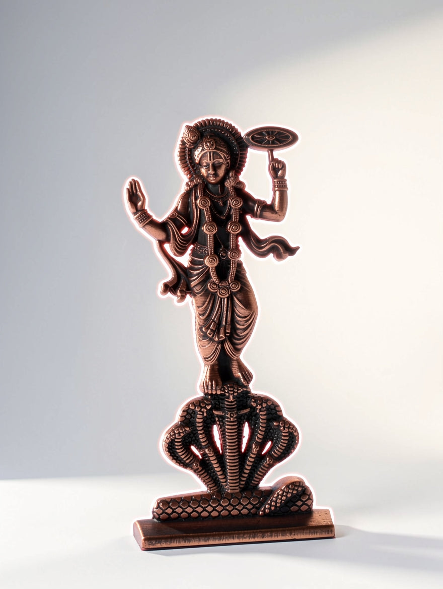 Lord Krishna Sheshnag Standing Statue