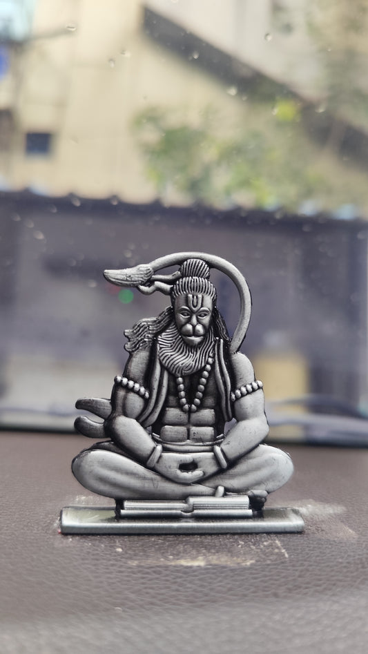 Meditating Lord Hanuman Idol – Antique Finish