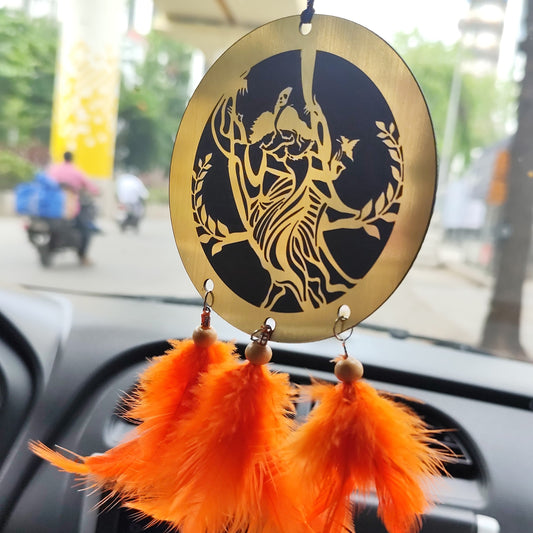 Radha Krishna Acrylic Car Hanging 