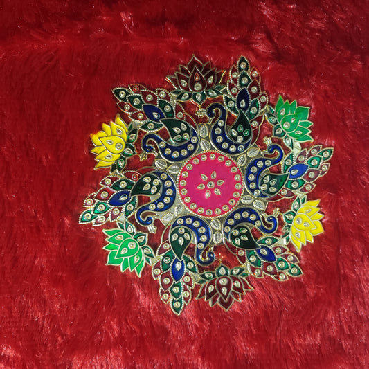 Peacock & Lotus Design Rangoli