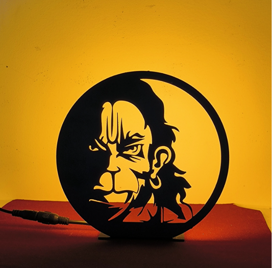 Lord Hanuman Metal Table Lamp