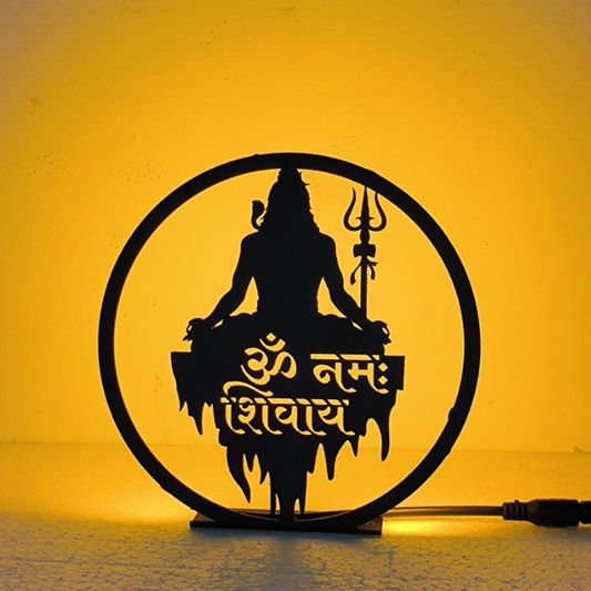 Lord Shiv Metal Table Lamp