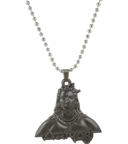 Metal Fancy & Stylish Solid Black Color  adiyogi pendent