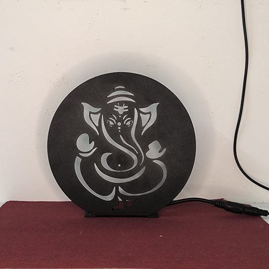 Lord Ganesha Metal Table Lamp