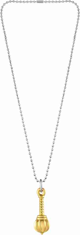 Gold Finish Hanuman bajrang Bali Heavy Gada Pendant Locket Chain Men