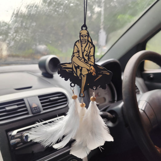 Sai Baba Golden Car Hanging