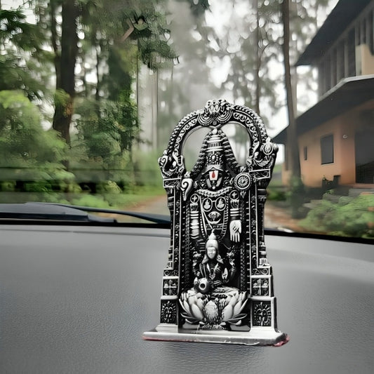 Lord Venkateshwara with Laxmi Car Dashboard Idol