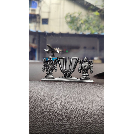 Black Antique Finish Venkateswara Namam with Shankh Chakra